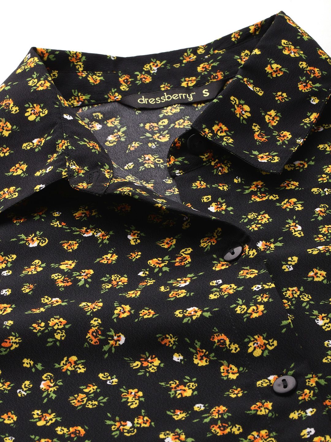 DressBerry Opaque Printed Bell Sleeves Casual Shirt