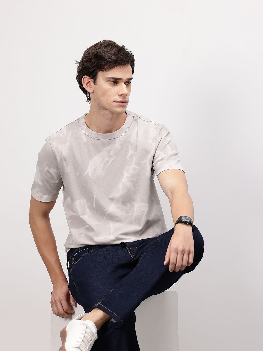 ether 365 Essentials Men Tie and Dye Round Neck Comfort Fit T-shirt