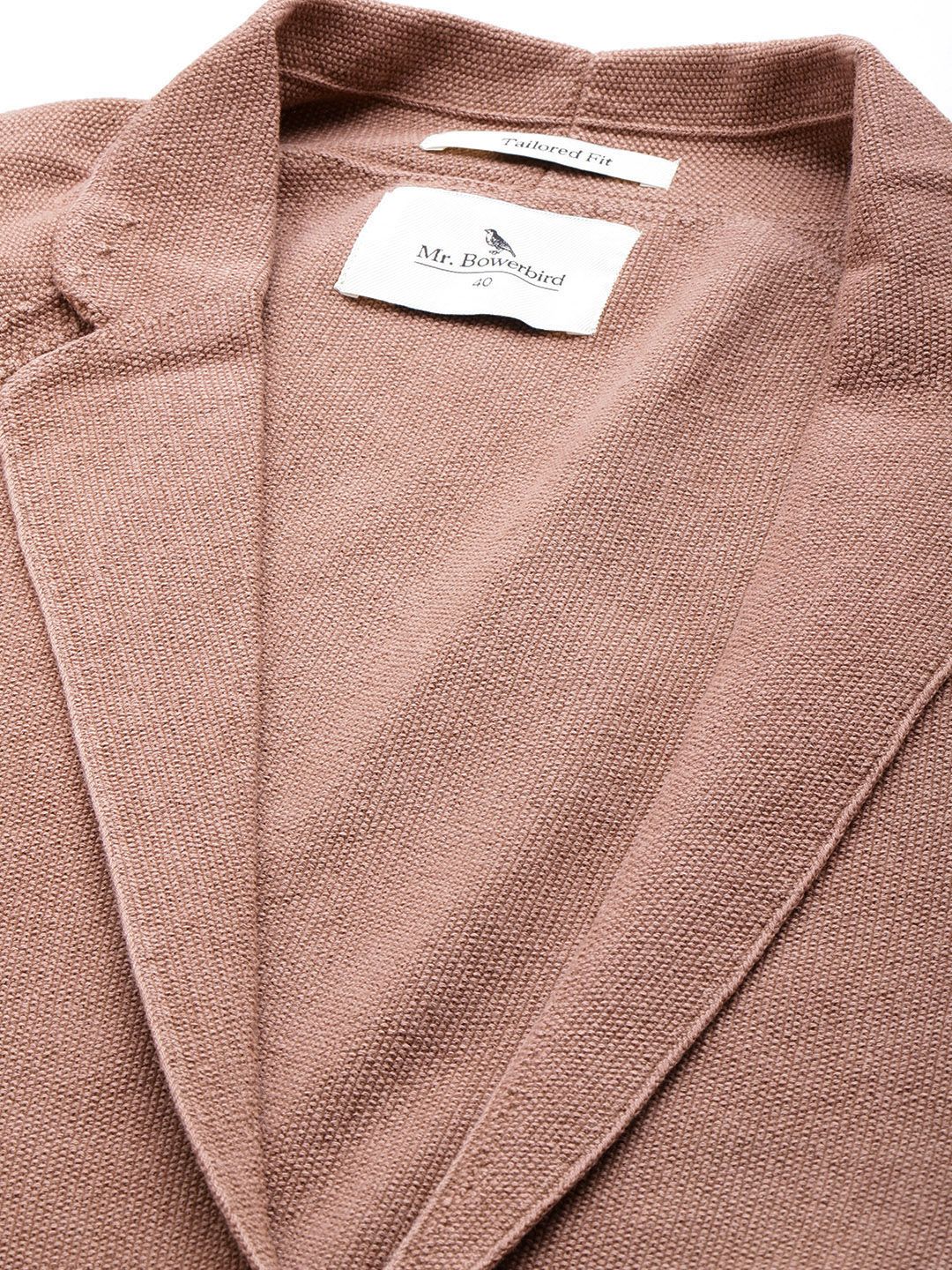 Mr Bowerbird Tailored Fit Lightweight Knitted Single-Breasted Casual Blazer