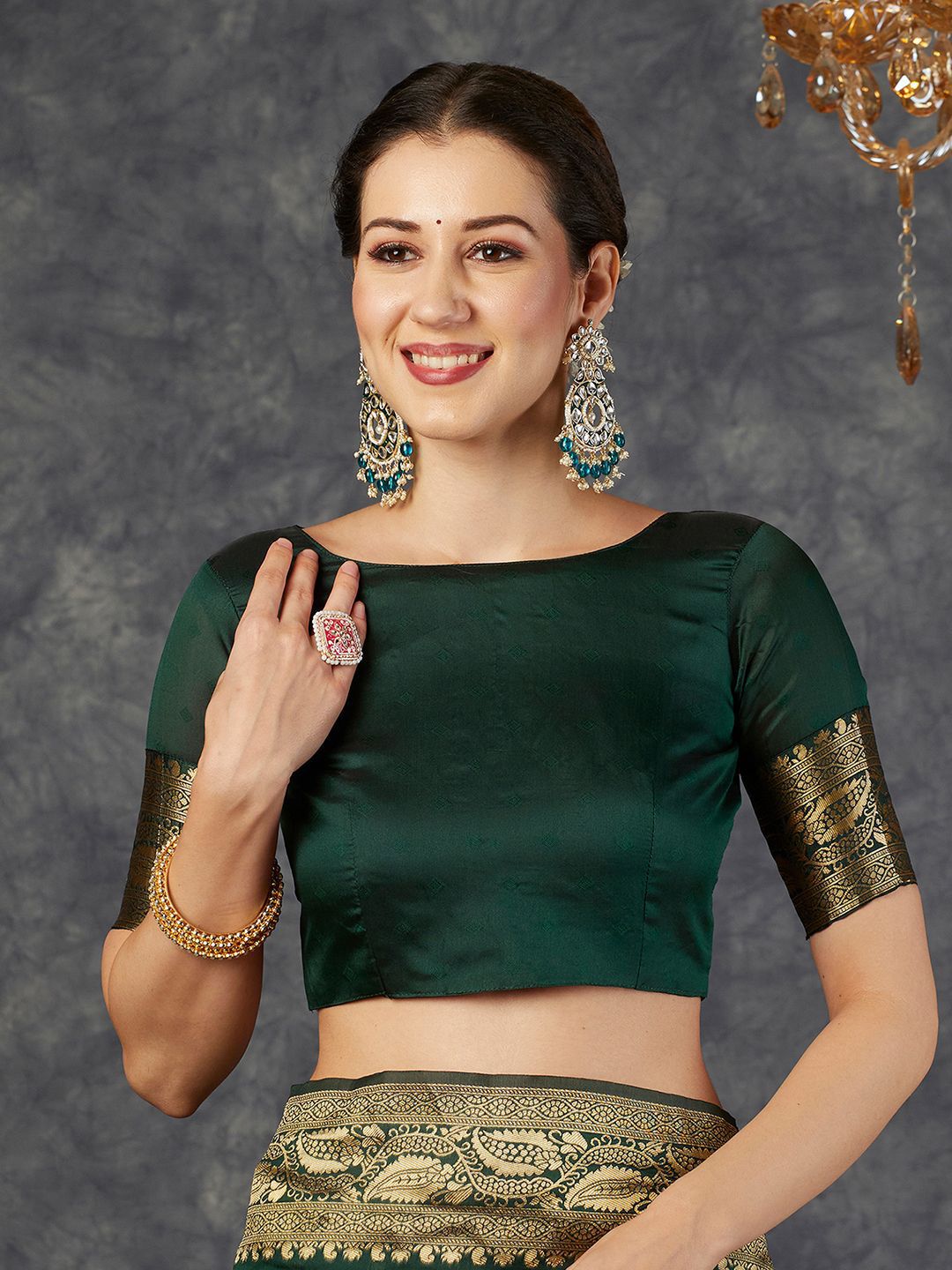 KALINI Ethnic Motifs Zari Banarasi Saree