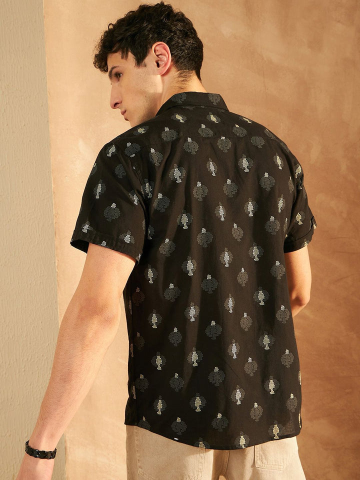 DENNISON Block Printed Lightweight Casual Shirt