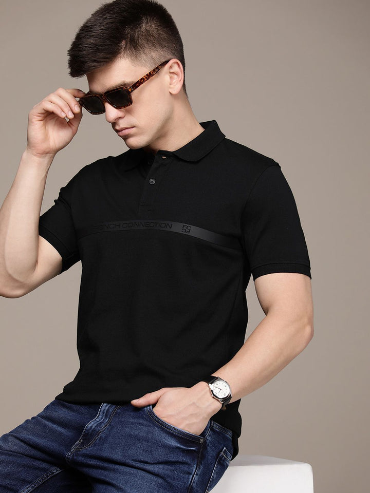 T-Shirt Kapas Polo Sambungan Perancis
