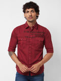 SPYKAR Typography Printed Cotton Casual Shirt