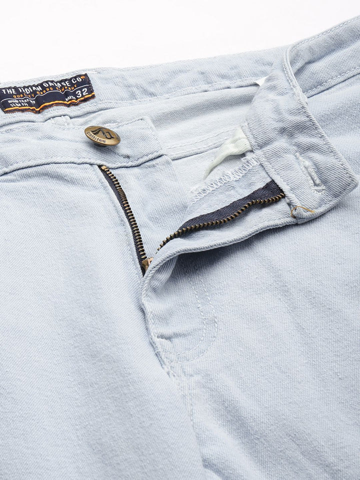 The Indian Garage Co Men Blue Carrot fit Fit Stretchable Jeans