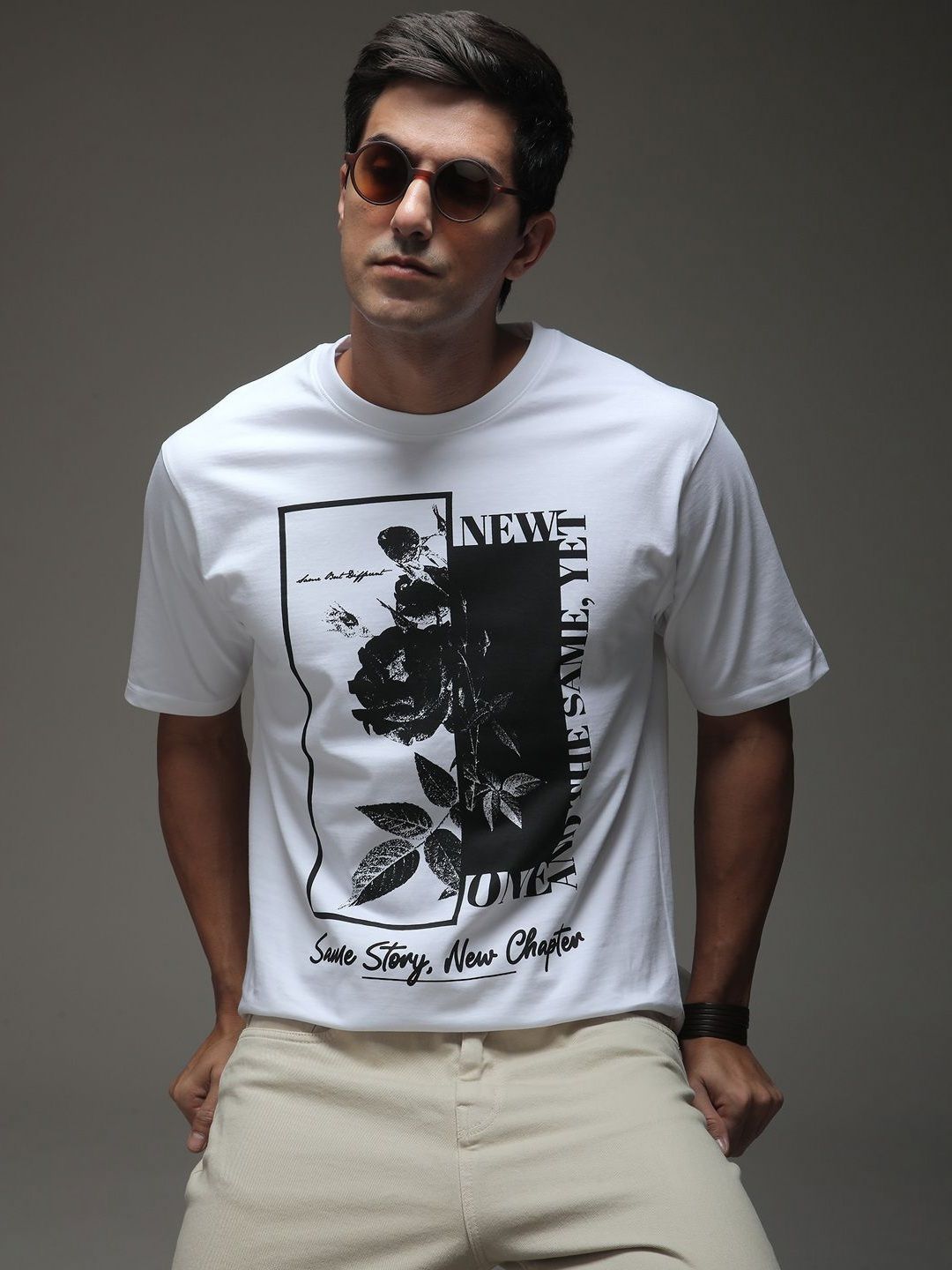 Difference of Opinion Men Graphic Printed Round Neck Cotton T-shirt