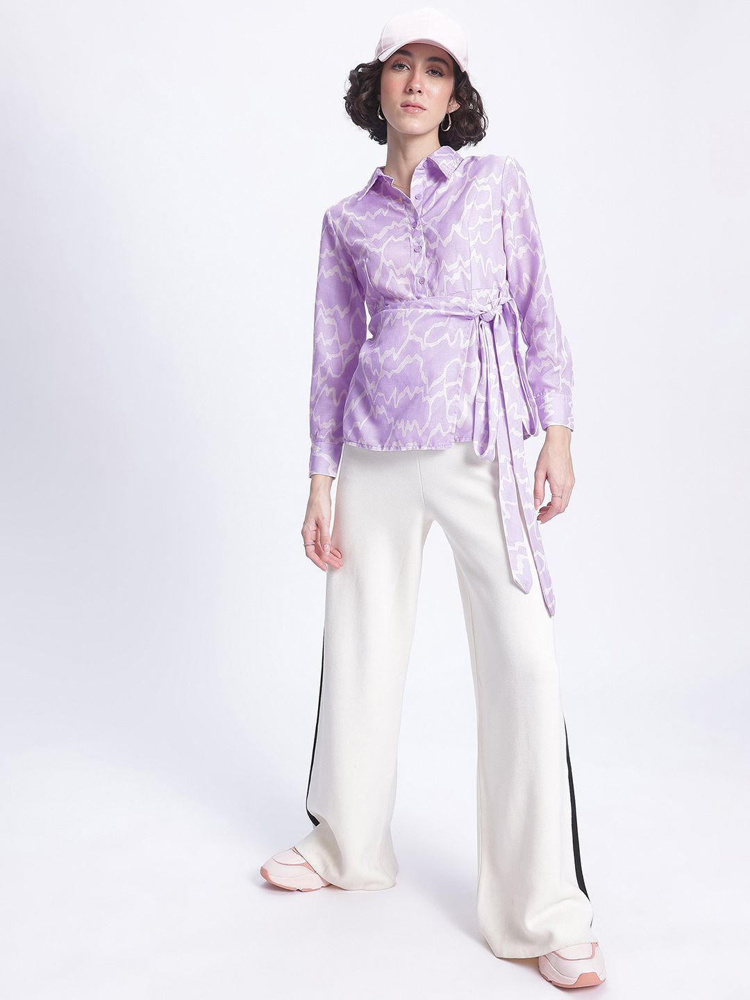 DressBerry Artsy Aura Printed Wrap Top