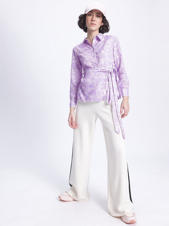DressBerry Artsy Aura Printed Wrap Top
