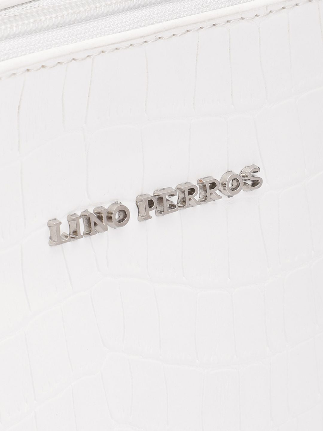Lino Perros Croc Textured Structured Sling Bag