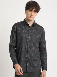 THE BEAR HOUSE Men Pure Cotton Printed Slim Fit Casual Shirt