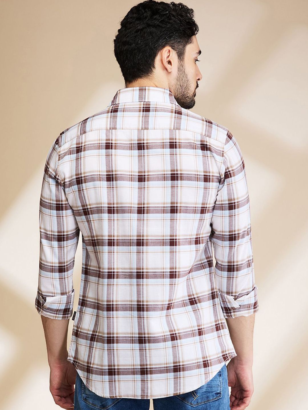 Being Human Men Slim Fit Tartan Checks Opaque Checked Casual Shirt