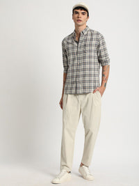 THE BEAR HOUSE Checked Slim Fit Pure Cotton Shirt