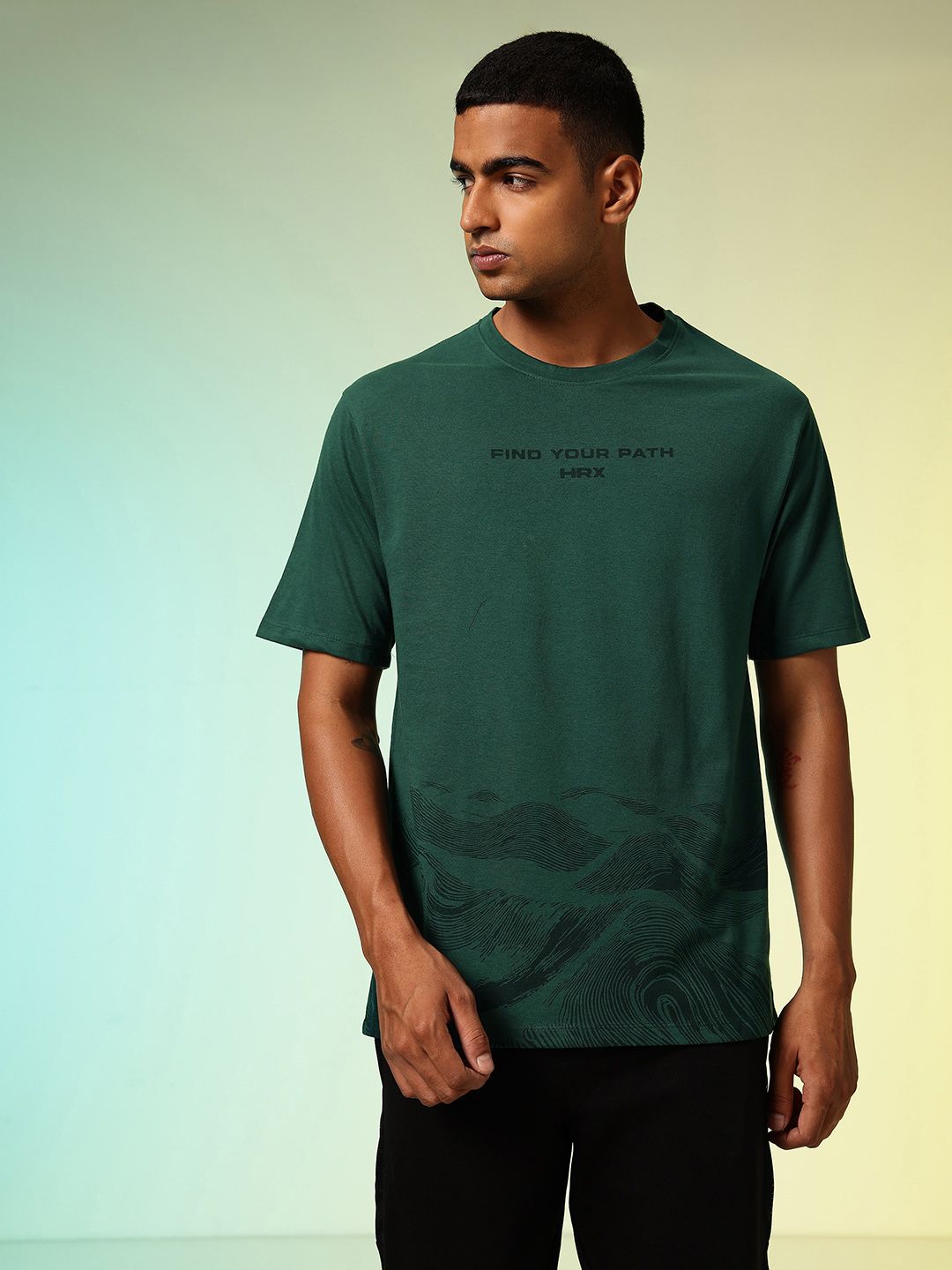 HRX by Hrithik Roshan Connect Story Printed Yoga T-shirt