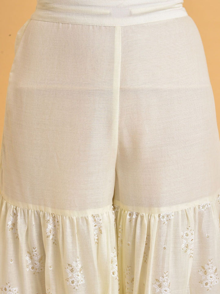 W Women Loose Fit Pleated Pure Cotton Trousers