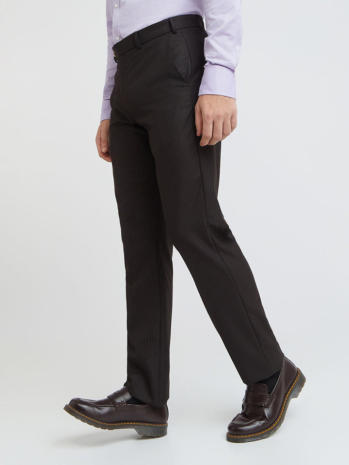 Park Avenue Men Striped Formal Trousers