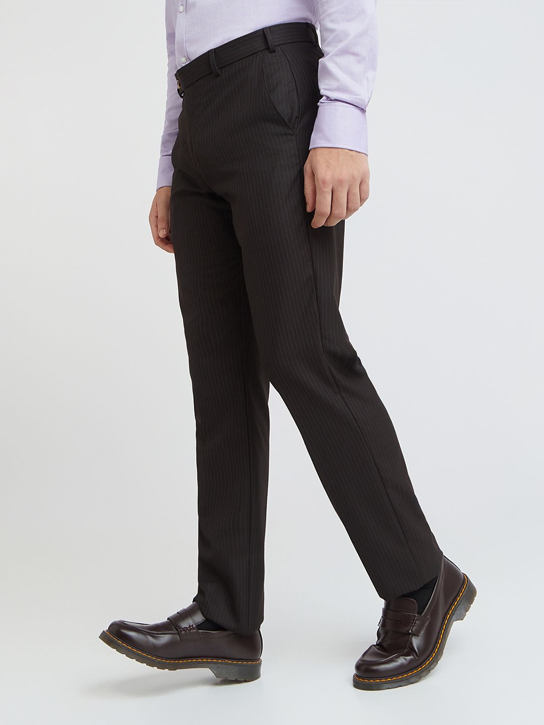 Park Avenue Men Striped Formal Trousers