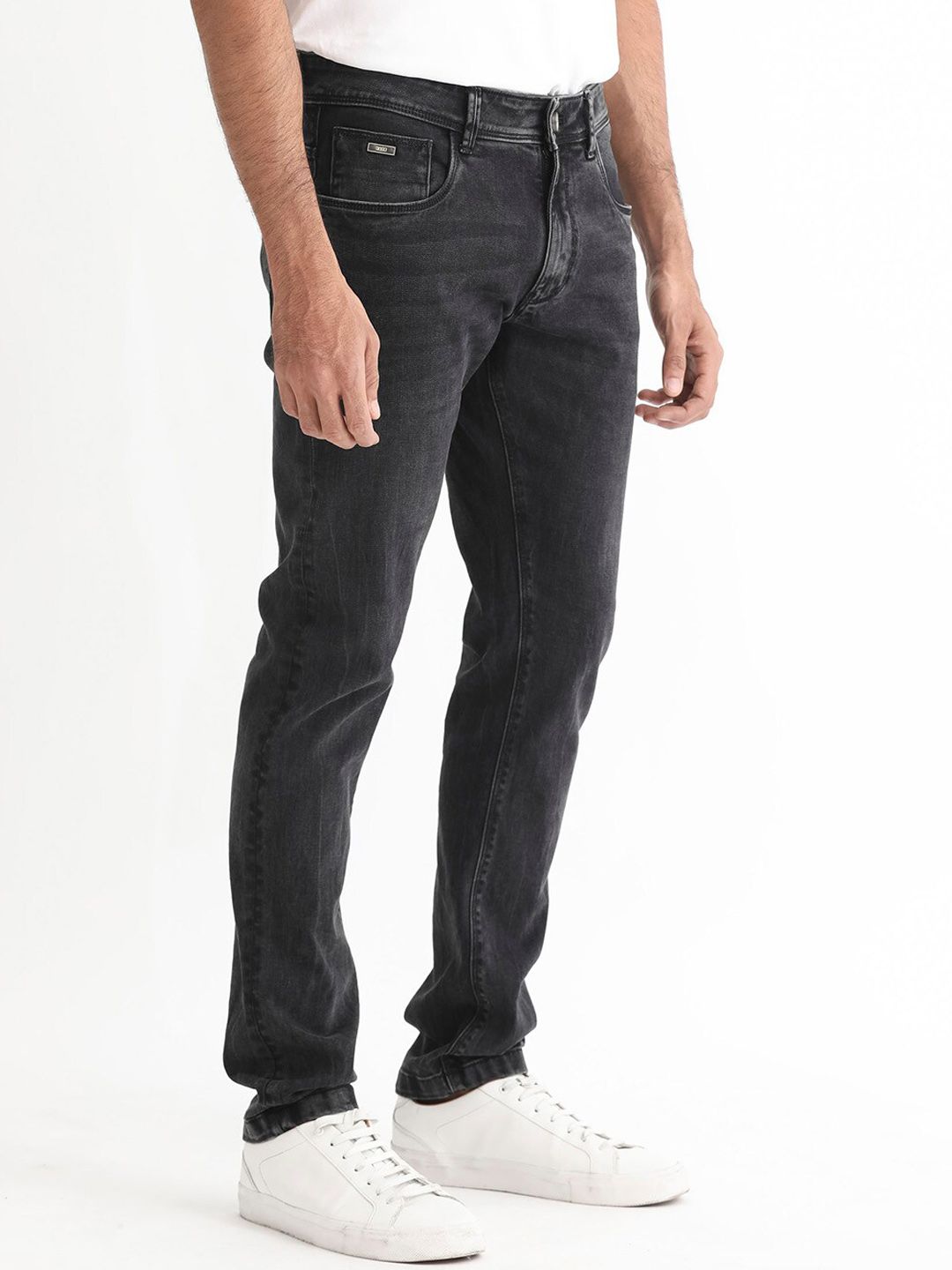 RARE RABBIT Men Reney Slim Fit Mid-Rise Stretchable Jeans