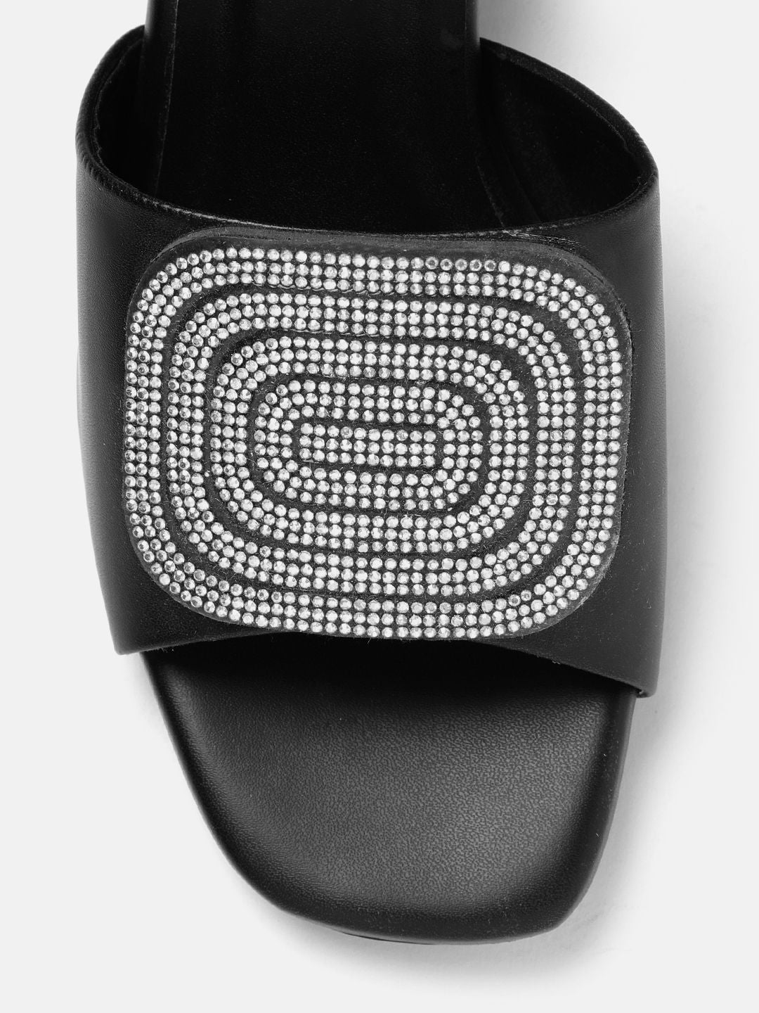Anouk Block  Heeled Sandals with Western Embellishment Detailing