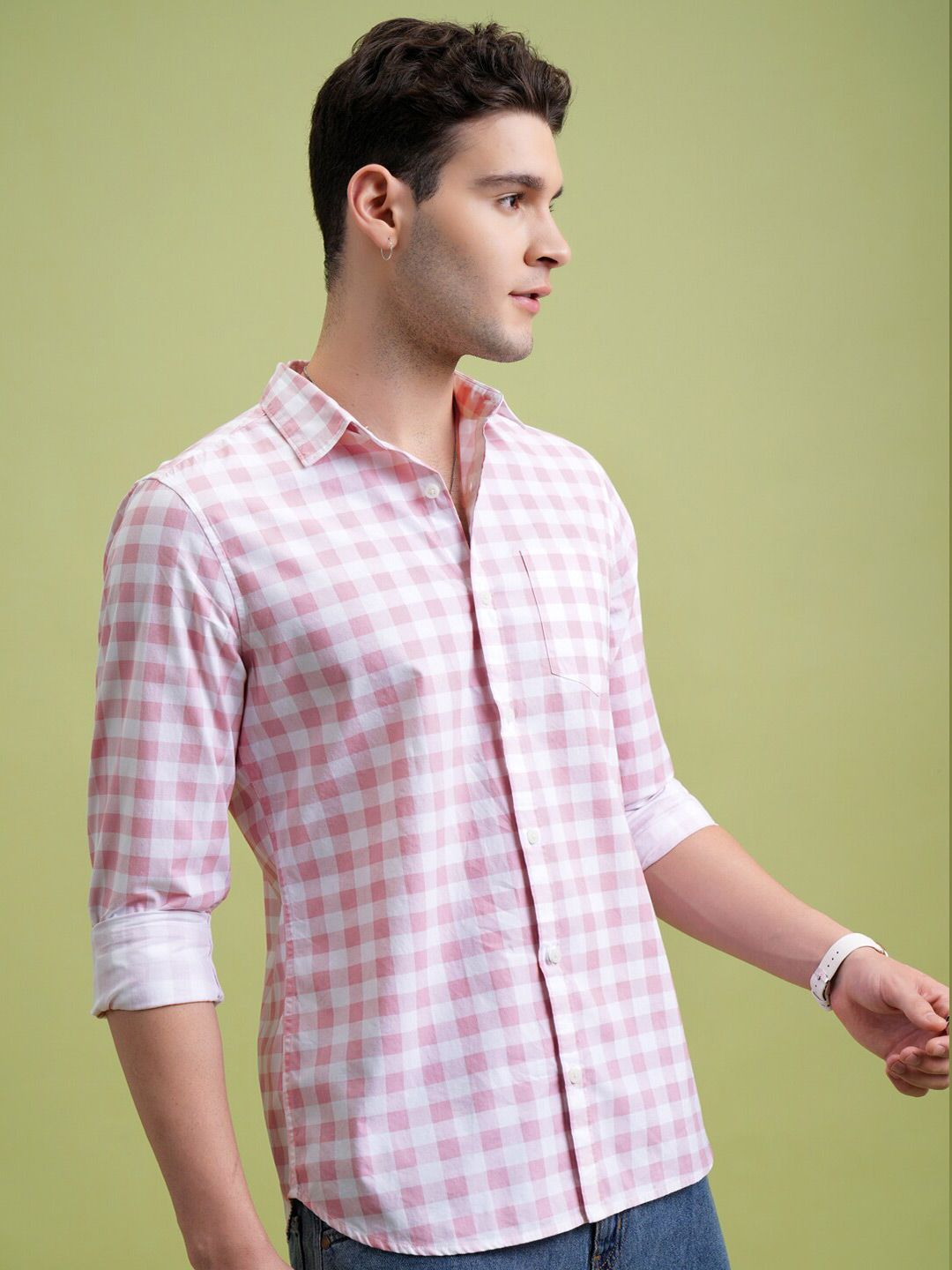 HIGHLANDER Checked Slim Fit Shirt