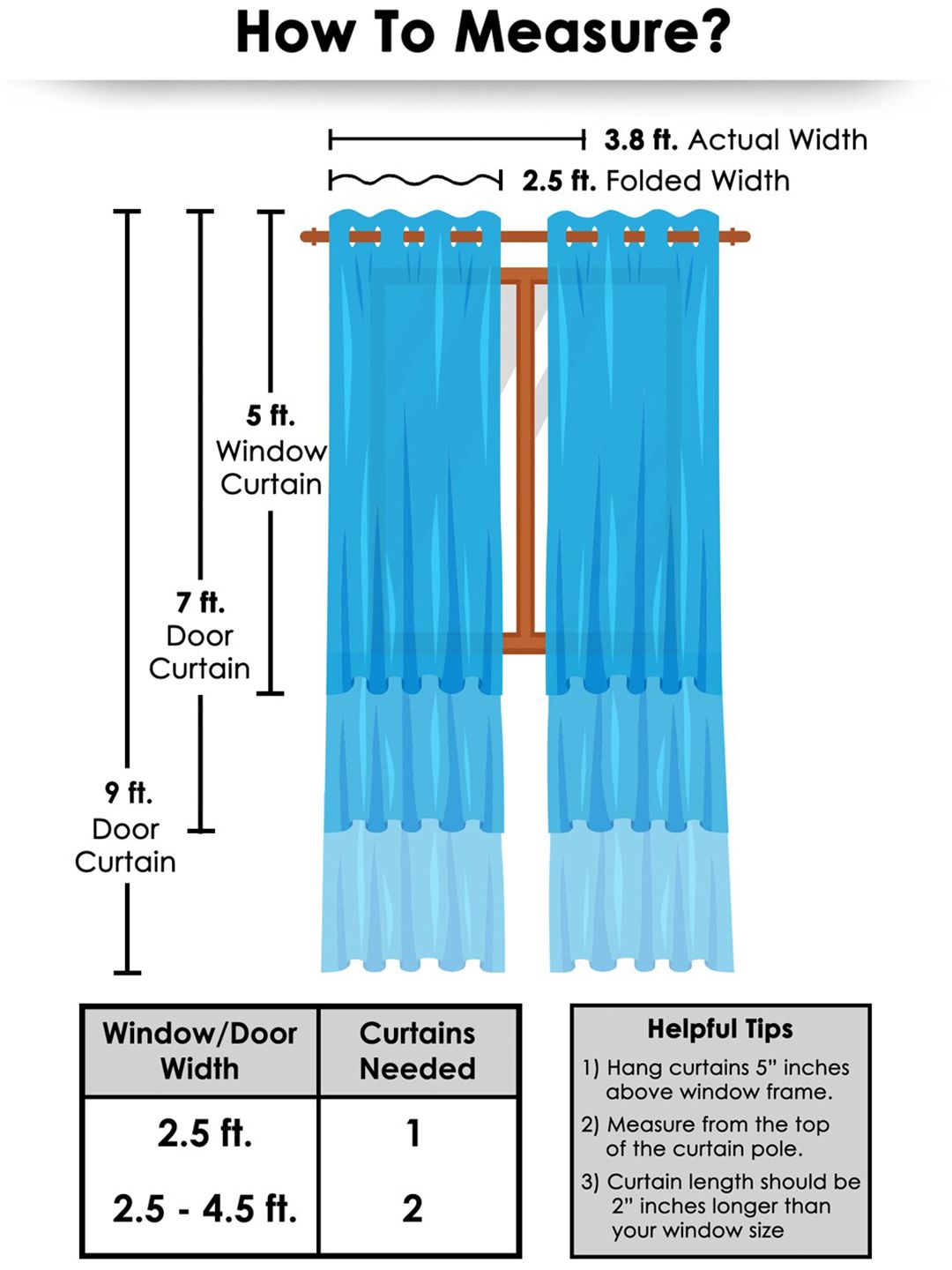 Story@home Nature Blue & Green 2 Pieces Ethnic Motifs Printed Window Curtains