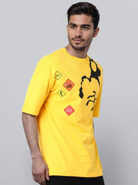 The Indian Garage Co Men Printed Pockets Boxy T-shirt