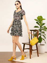STREET 9 Floral Printed Fit & Flare Dress