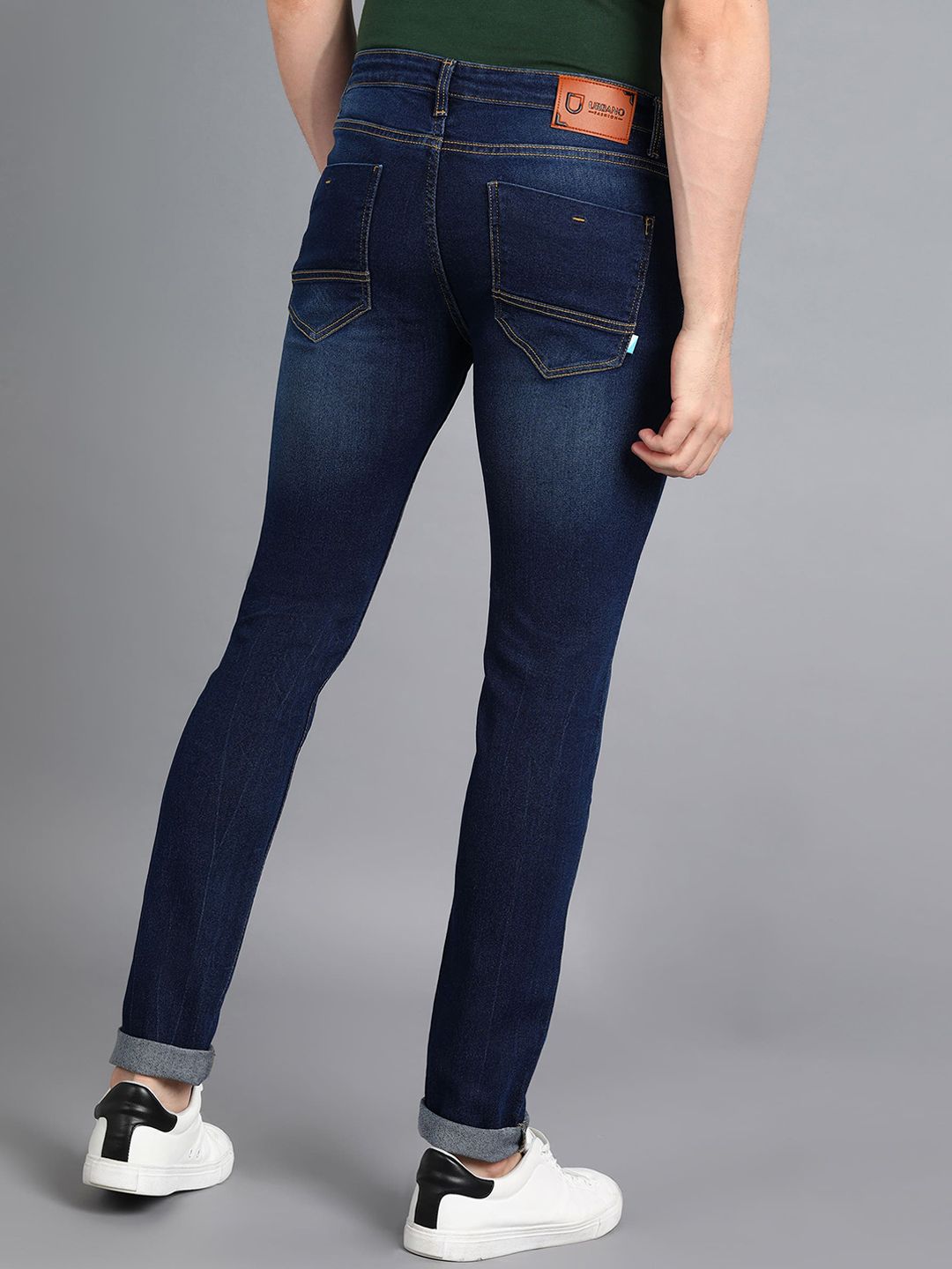 Urbano Fashion Men Blue Slim Fit Light Fade Stretchable Jeans