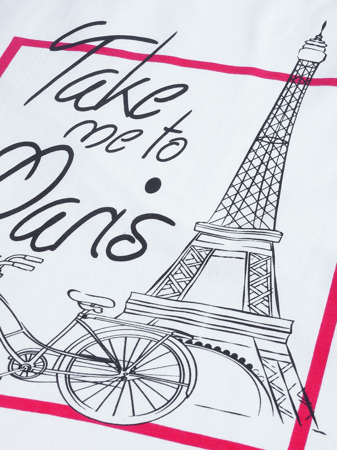 DILLINGER Women White Printed Round Neck Regular Fit Pure Cotton T-shirt