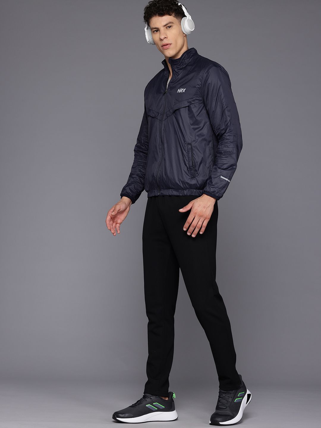 HRX by Hrithik Roshan Brand Logo Rapid Dry Running Tailored Jacket