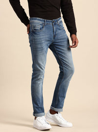 Being Human Men Straight Fit Heavy Fade Stretchable Jeans