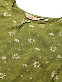 Anouk Ethnic Motifs Printed Pure Cotton Straight Kurta