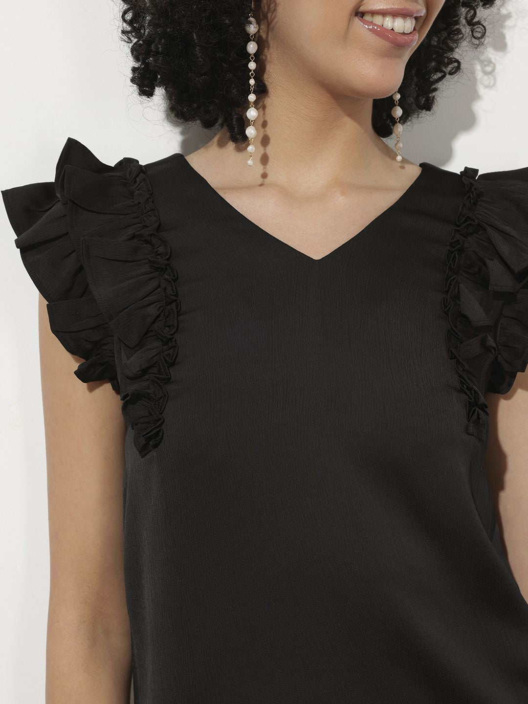 DressBerry Dark Romance Ruffled Rebel Top