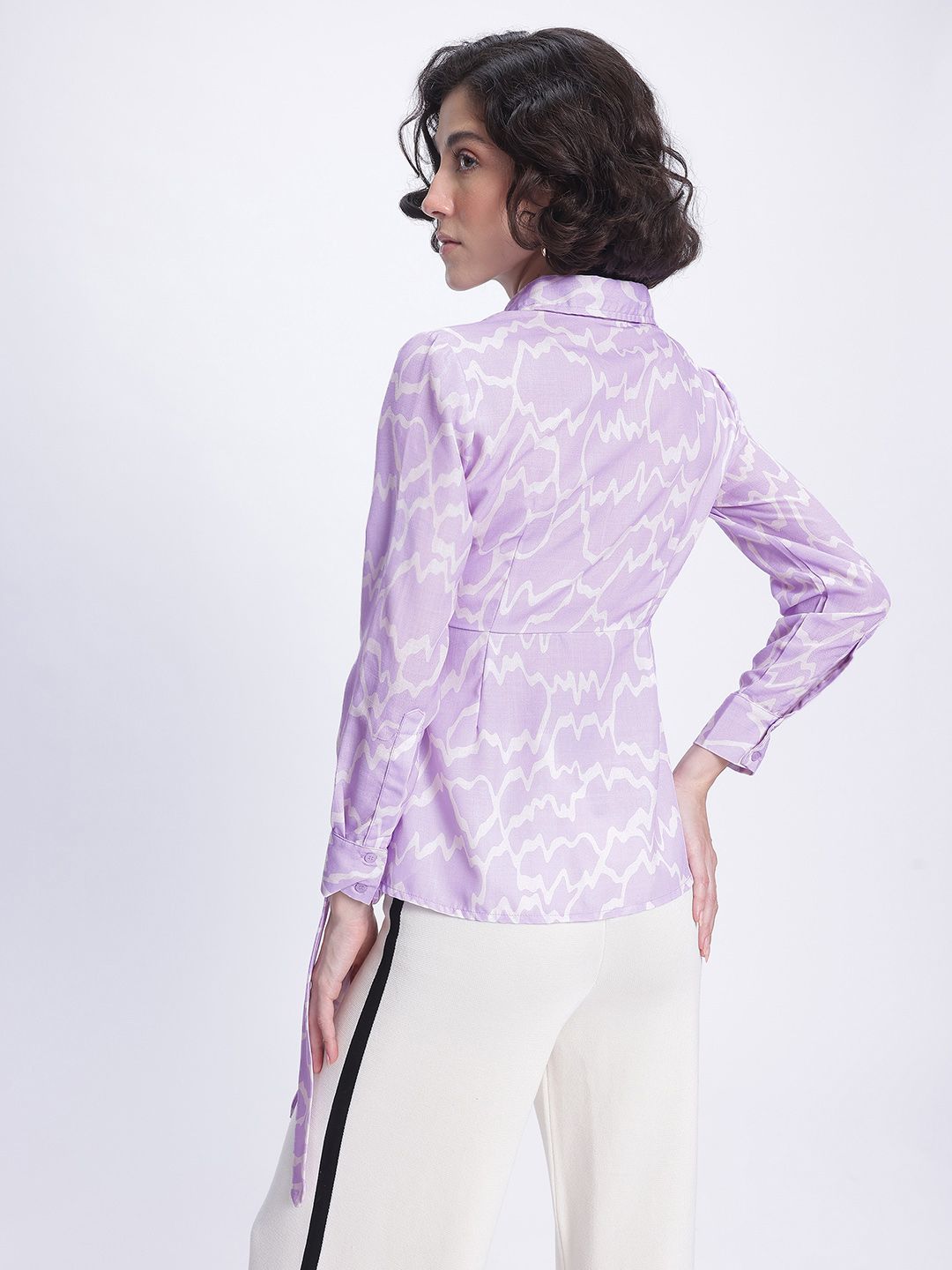 DressBerry Artsy Aura Printed Wrap Top