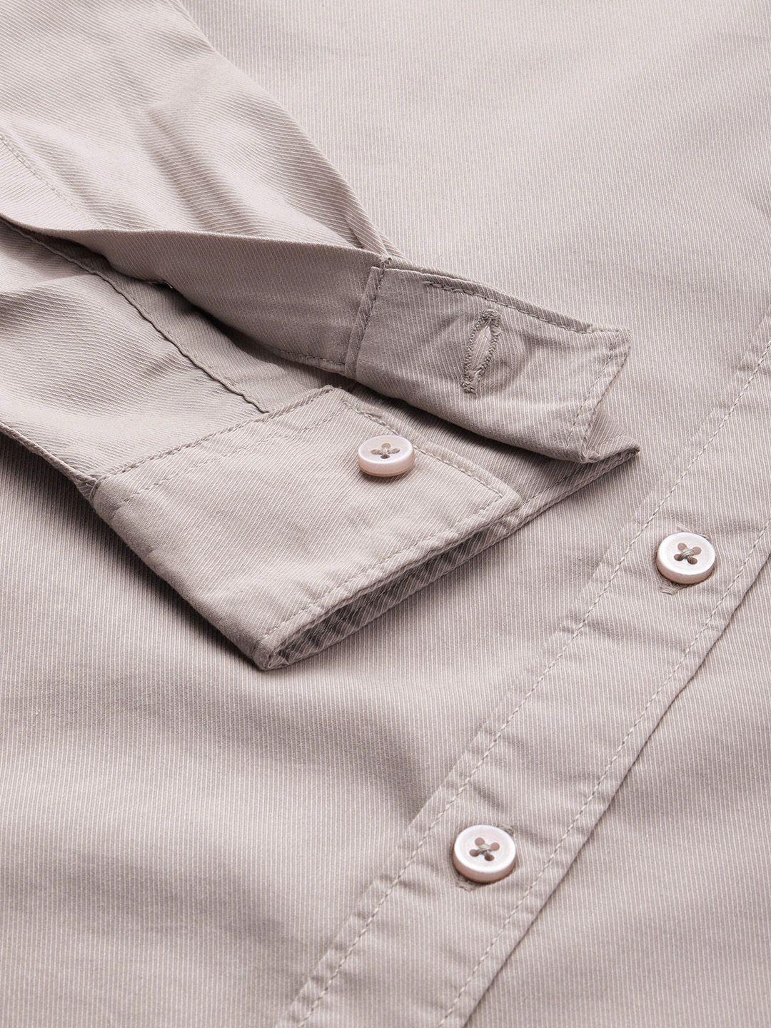 The Indian Garage Co Men Grey Solid Comfort Fit Casual Shirt