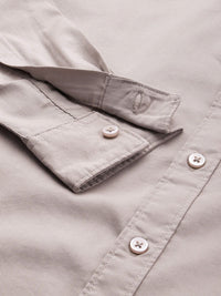 The Indian Garage Co Men Grey Solid Comfort Fit Casual Shirt