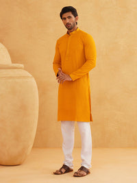 SOJANYA Embroidered Pure Cotton Straight Kurta With Pyjamas