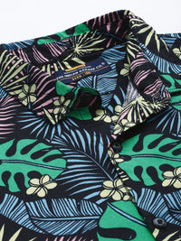 The Indian Garage Co Men Black Floral Printed Casual Shirt