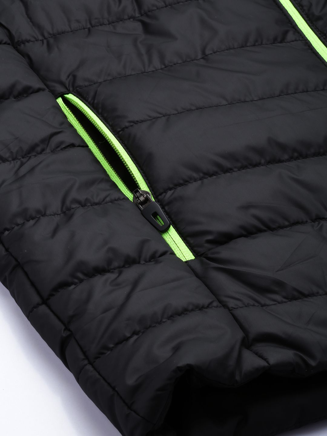 The Indian Garage Co Men Zip-Front Puffer Jacket with Detachable Hood