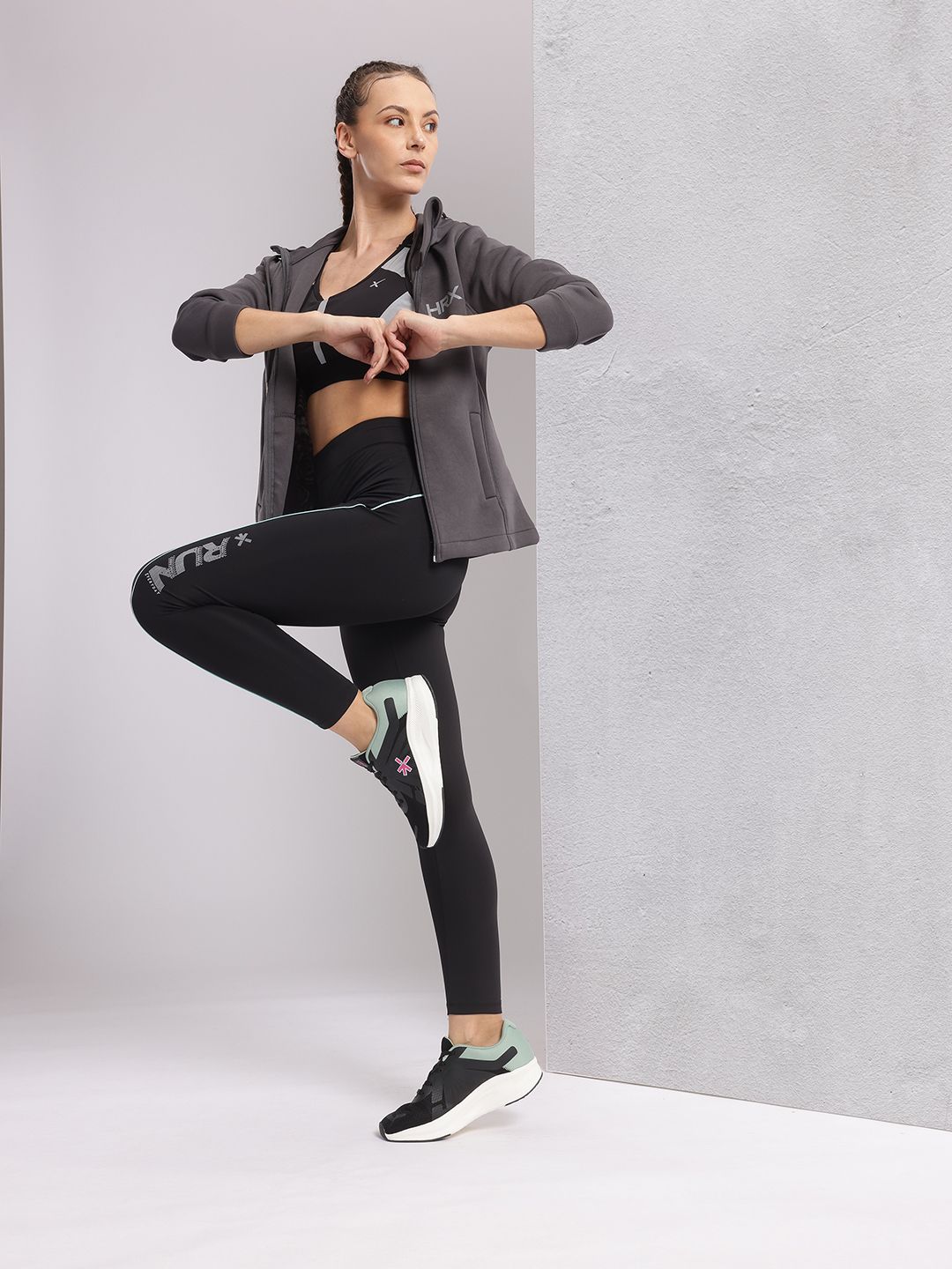 HRX by Hrithik Roshan Women Printed Rapid-Dry Running Tights