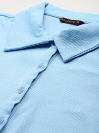 DressBerry Ribbed Shirt with Slit-Detail Trousers Co-Ords