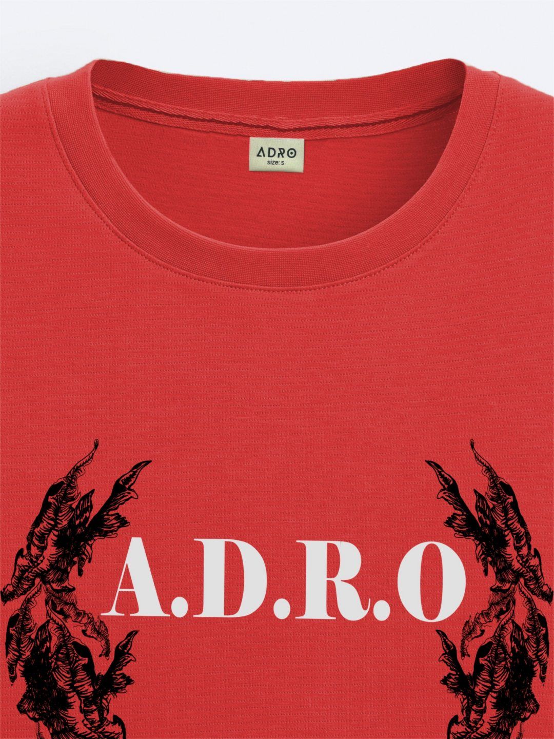 ADRO Men Graphic Printed Round Neck Cotton Oversized T-Shirt
