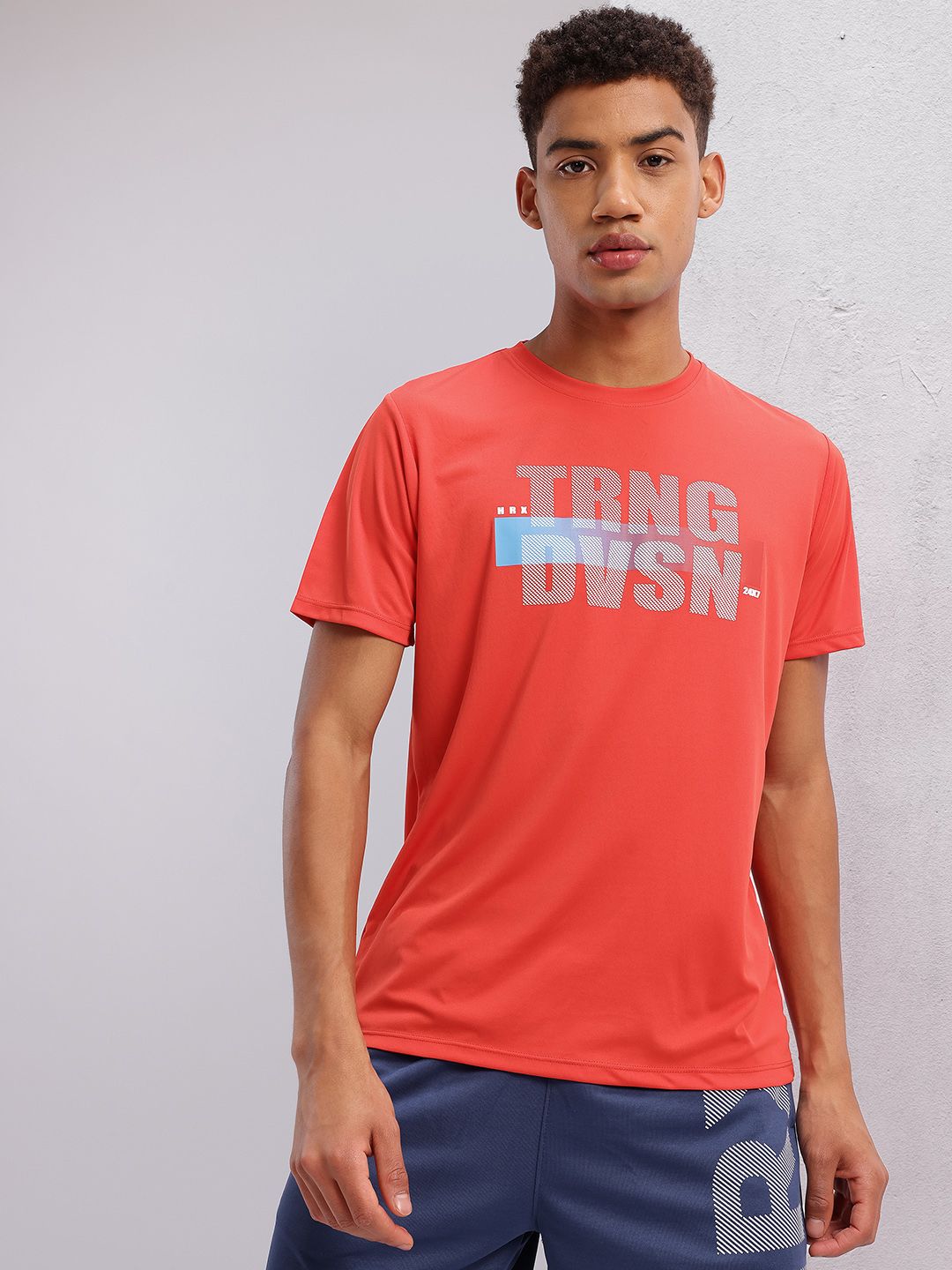 HRX by Hrithik Roshan Typography Printed Rapid-Dry Training T-shirt