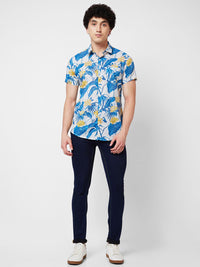 SPYKAR Floral Printed Cotton Casual Shirt