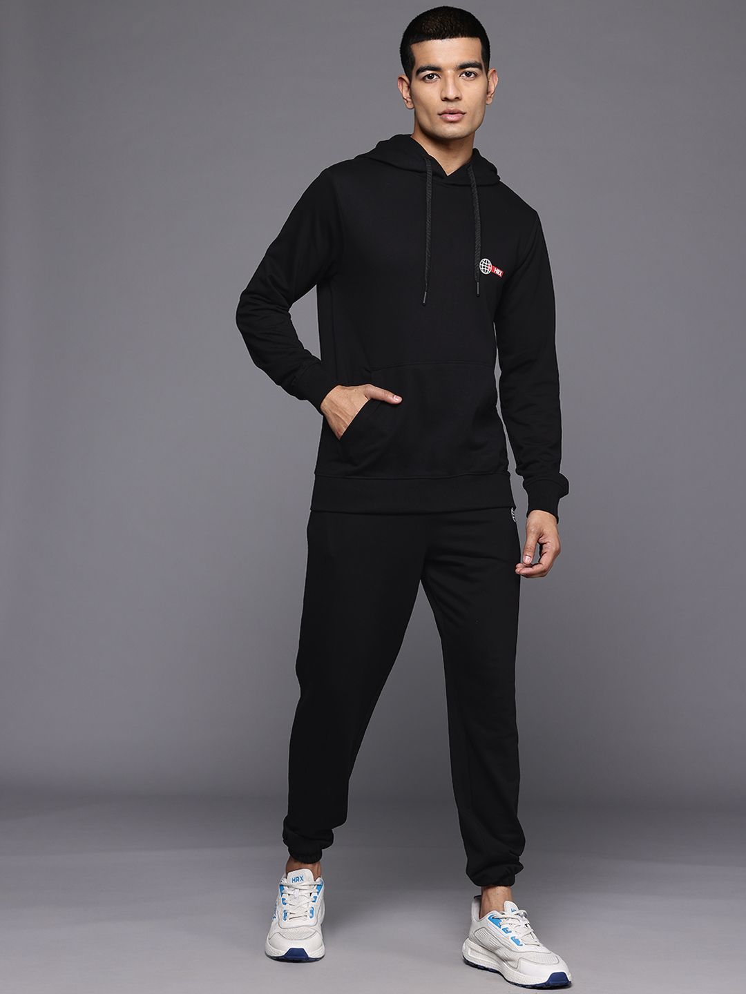 HRX by Hrithik Roshan Men Printed Hooded Lifestyle Tracksuit