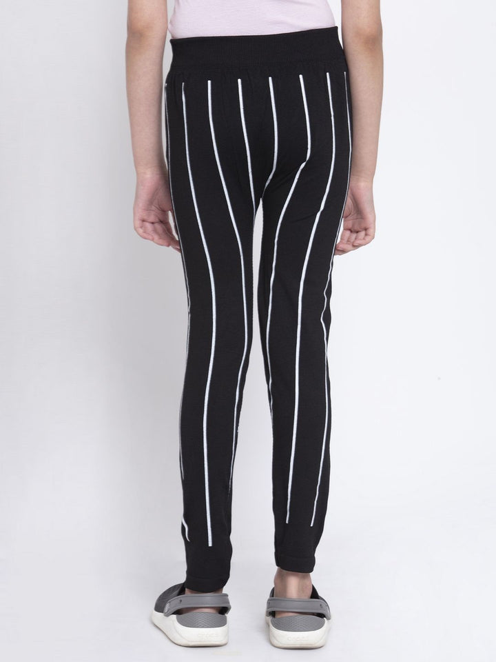 KLOTTHE Girls Berjalur Slim Fit Seluar Lari Panjang Buku lali