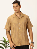 Thomas Scott Men Premium Slim Fit Self Design Textured Casual Shirt