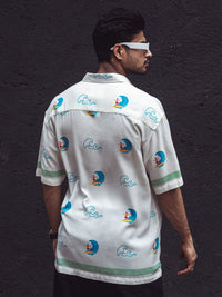 Powerlook India Slim Fit Conversational Printed Casual Oversized Shirt