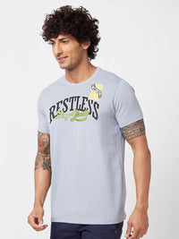 SPYKAR Typography Printed Slim Fit Cotton Casual T-Shirt