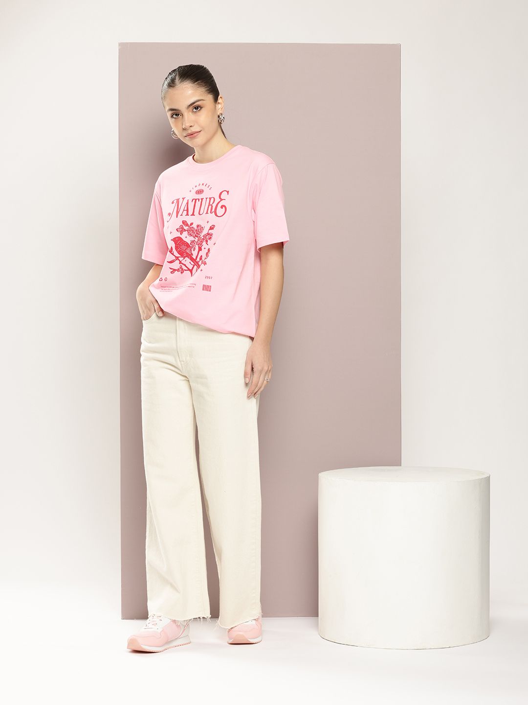 DILLINGER Women Graphic Printed Oversized T-shirt