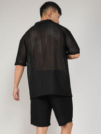 Campus Sutra Self-Designed Pure Cotton Shirts  & Shorts Co-Ords