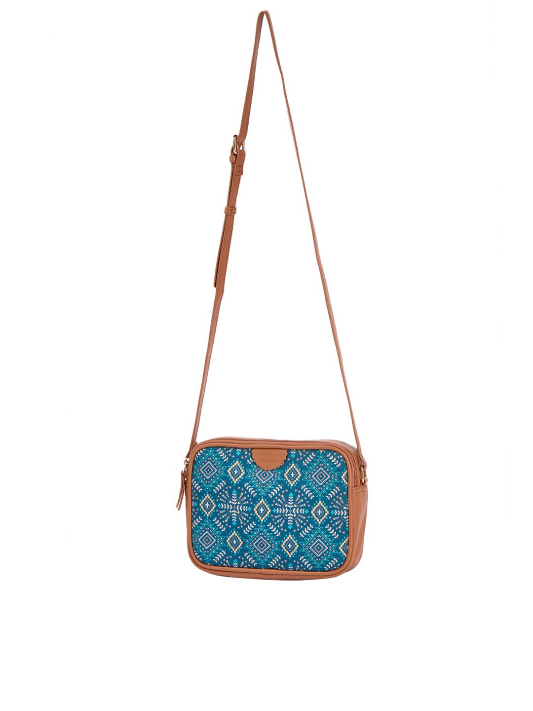 Teal oleh Chumbak Women Printed Canvas Sling Bag